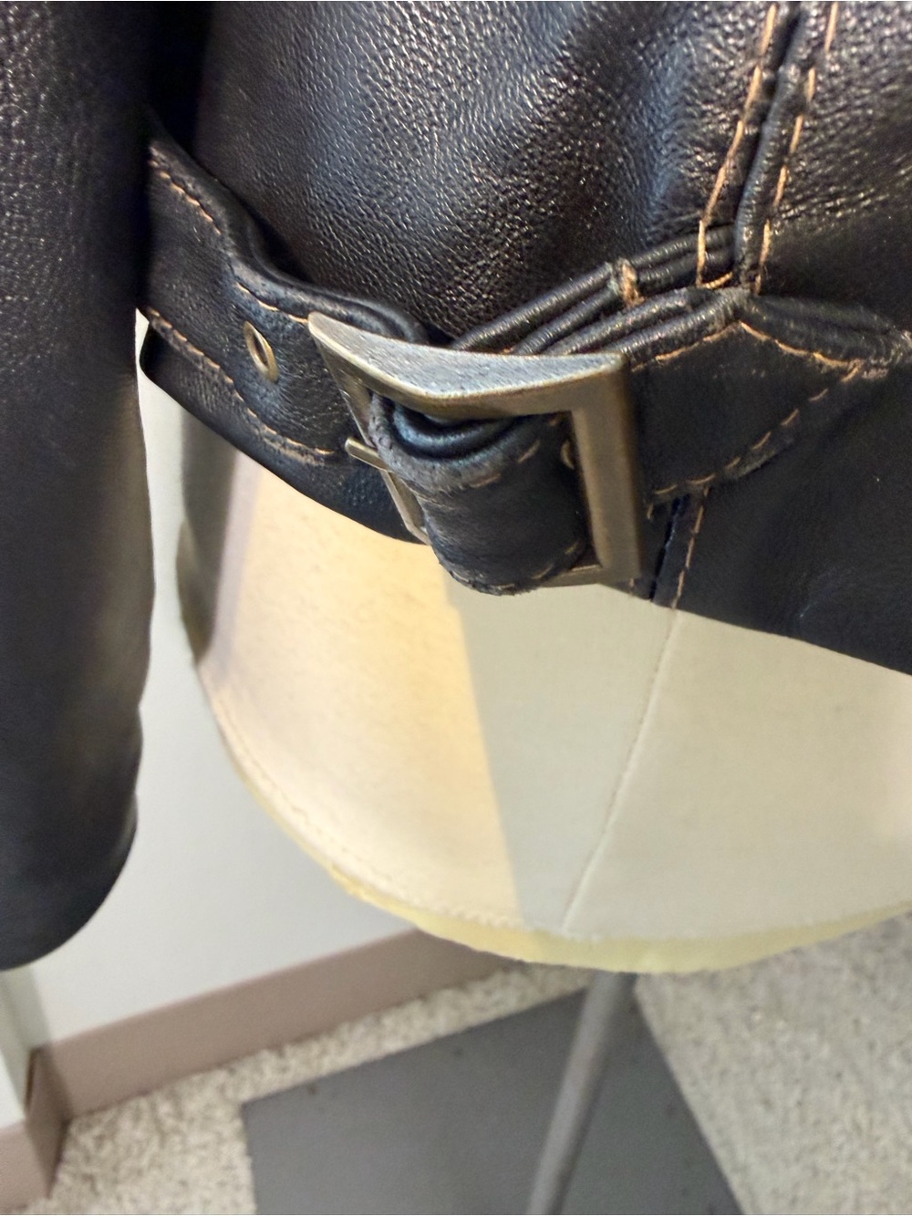 Wilsons Leather Sleek Scuba Jacket Light Black Women Size XL Mandarin Collar - Picture 3 of 9